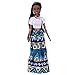 Rambling Barbie African American Dolls Baby Movable Joint Toy Best Birthday Gift (Blue A)