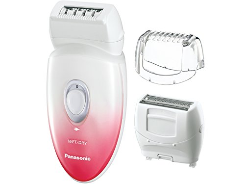 Panasonic ES-EU20-P Multi-Functional Wet/Dry Shaver and Epilator with Three Attachments and Travel Pouch