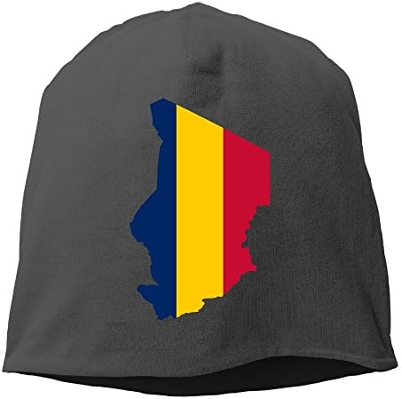 NO4LRM Men And Women Flag Map Of Chad Warm Stretchy Daily Beanie Hat Skull Cap Outdoor Winter