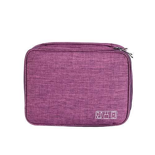 Travel Cable Organiser Bag Charger Wires Digital Gadget - Light Purple