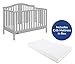 Graco Solano 4-in-1 Convertible Crib With Mattress, Pebble Gray, Easily Converts to Toddler Bed Day Bed or Full Bed, Three Position Adjustable Height Mattress (Mattress Included)