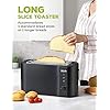 IKICH-Toaster-4-Slice-Black-Stainless-Steel-2-Slice-Long-Slot-Toaster-with-6-Browning-Settings-Defrost-Reheat-Cancel-Functions-Featuring-High-Lift-Warming-Rack-Slide-out-Crumb-Tray-1500W IKICH Toaster 4 Slice, Black, Stainless Steel 2-Slice Long Slot Toaster with 6 Browning Settings, Defrost, Reheat, Cancel Functions (Featuring High-Lift, Warming Rack, Slide out Crumb Tray), 1500W