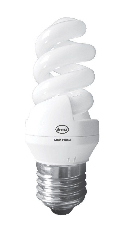 Merriway® BH00545 T3 CFL ES Energy Saving Mini Spiral Lamp, 11 W