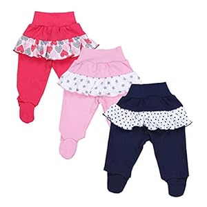TupTam Baby Meisjes Broek met Voeten en Ruches