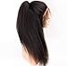 Chantiche Italian Yaki Straight Remy Human Hair Wigs for Black Women -Best Brazilian Glueless Lace Front Wig with Baby Hair 130 Density 16inches (Jet Black #1)