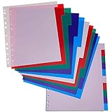 3-Ring Binder Dividers With 10-Color Tabs – 2 Pack Durable Ring Binders For School, Kids And Adults – School Supplies, Office Accessories - By Kidsco