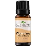 Plant Therapy Essential Oil | Worry Free Synergy | Stress & Calming Relief Blend | 100% Pure, Undiluted, Natural Aromatherapy, Therapeutic Grade | 10 milliliter (⅓ ounce)