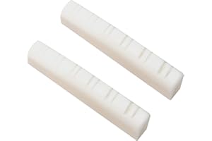 Miwayer 12 String Acoustic Guitar Bone Nut, Guitar Bridge Nuts, Cut from Whole Bones (49x 9.2x 6 mm Nut 2 Pack)