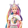 Barbie-GHN04-Fantasy-Hair-Doll Barbie Fantasy Hair Doll, Blonde, 2 Decorated Crowns, 2 Tops & Accessories for Mermaid and Unicorn Looks, Hairstyling…