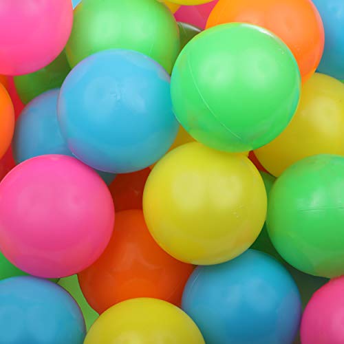 High Bounce 90 Crush Proof Plastic Balls for Ball Pits, Tents and Playhouses; 5 Assorted Colors and Storage Bag - Thumbnail 4