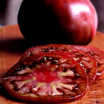 Pinkdose 50 Samen/New Rare Tomatensamen + HEIRLOOM Gemüsesamen Pack - & quot; RUSSIAN BLACK KRIM & quot; DARK, LECKER
