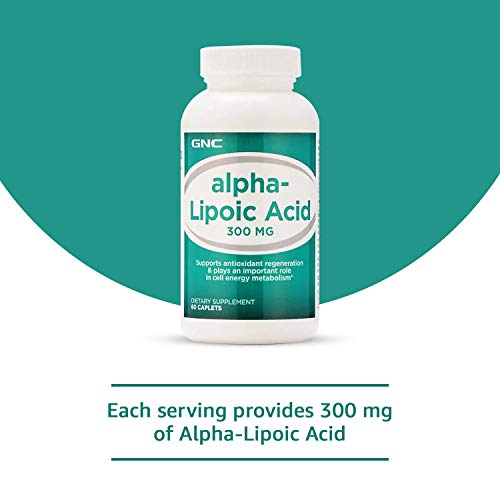 GNC AlphaLipoic Acid 300mg, 60 Caplets, Supports Antioxidant