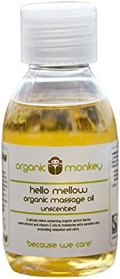 Organic Monkey Hello Mellow Unscented Baby Body Bath Massage Oil 125 ml