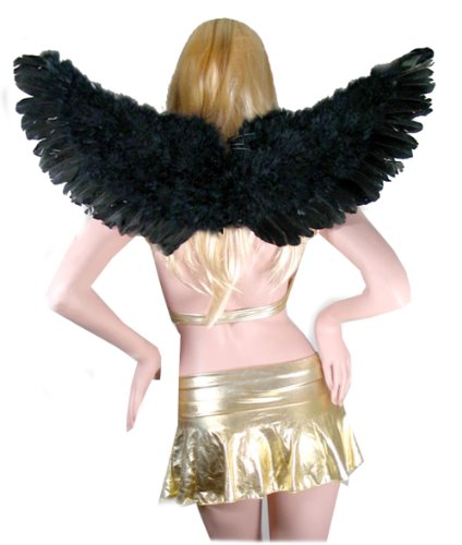 SACASUSA Large Black Feather Angel Wings for women, men, adults