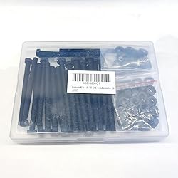 Pzsmocn 90 Pieces/30 Sets M6*70 mm Plastic Black