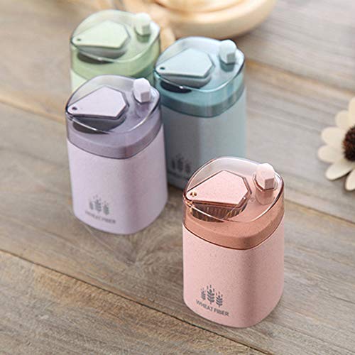 heaven2017 Wheat Straw Automatic Pop Up Toothpick Holder Container Dispenser Blue - Thumbnail 7
