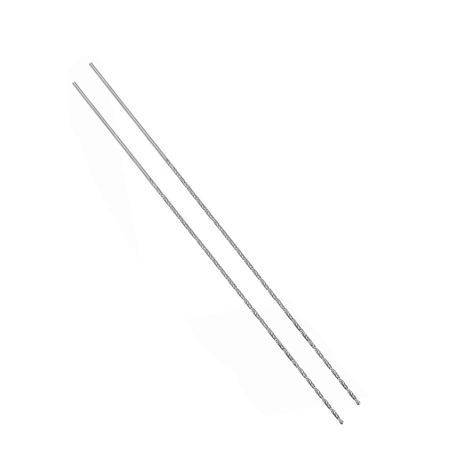 TA-VIGOR 2Pcs 2mm Extra Long Twist Drill Bits, 300mm Length High-Speed Steel HSS Straight Shank Spiral Drill Bits for Wood Metal Aluminum Plastic