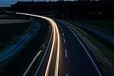 Home Comforts Canvas Print Traffic Tracer Spotlight Autos Long Exposure Night Stretched Canvas 22 x 30