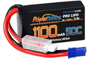 GENERIC Powerhobby 2S 1100mAh 50C LiPo Battery w EC2 Plug FITS: Losi Mini-B Mini-T 2.0 JRX2