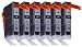 6 Pack Compatible Canon CLI-8 6 Small Black for use with Canon PIXMA iP4200, PIXMA iP4300, PIXMA iP4500, PIXMA iP5200, PIXMA iP5200R, PIXMA iP6600D, PIXMA iP6700D, PIXMA MP500, PIXMA MP530, PIXMA MP600, PIXMA MP610, PIXMA MP800, PIXMA MP800R, PIXMA MP810, PIXMA MP830, PIXMA MP950, PIXMA MP960, PIXMA MP970, PIXMA MX850, PIXMA Pro 6000, PIXMA Pro 9000, PIXMA Pro 9000 Mark II, PIXMA 6500. Ink Cartridges for inkjet printers. © Blake Printing Supply