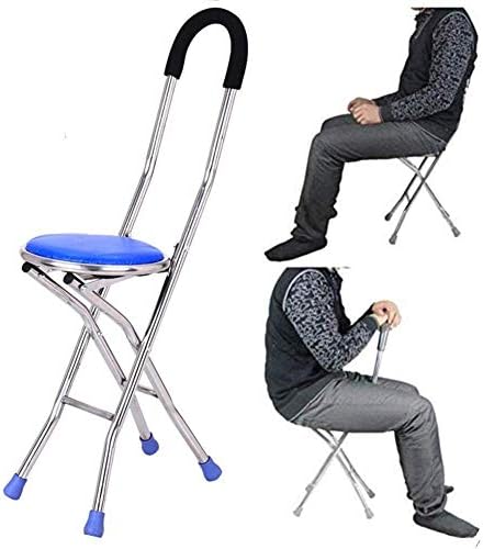 耐久性のあるステッキ 滑り止め4フィートの軽量折りたたみスツール 高齢者用