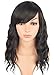 SPEEDM Medium long Dark Brown Wavy Wigs With Bangs For Women Synthetic Heat Resistant Wavy Wigs Daily Use Wig(Dark Brown)