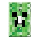 Single Toggle Wall Switch Cover Plate Decor Wallplate - Minecraft Creeper Mob