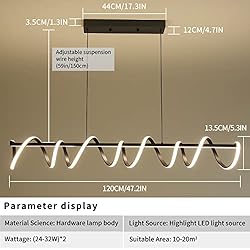 Modern Design Dimmable Desk Linear Pendant