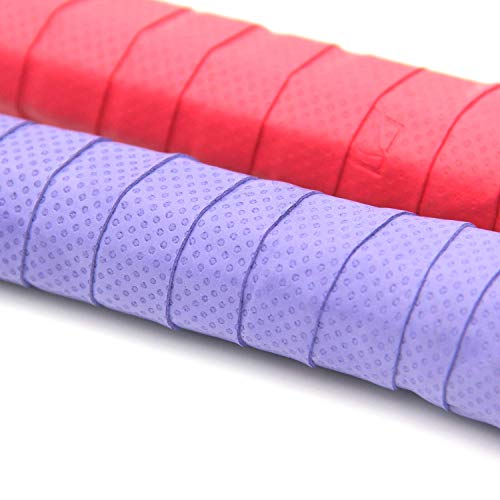 KLOUD City 5 pcs (Black, Blue, Purple, Yellow, Red) PU Soft, Absorb Moisture and Anti-Slip overgrip for Tennis and Badminton Racket Bike bar