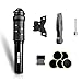 Super Mini Portable Bike Pumps,120 PSI High Pressure Bicycle Air Pump, Fits Presta and Schrader,Come with Glueless Puncture Repair Kit Includes Mount Kit