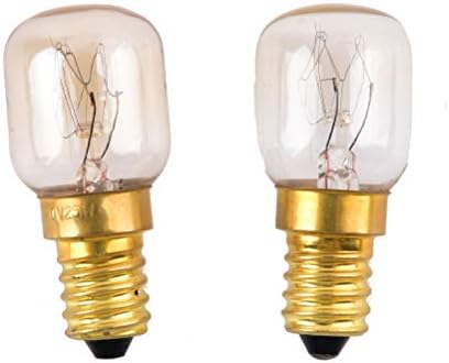 220V-240V high Temperature 15W / 25W / 300 Degrees SES E14 Oven Oven/steam Bulb/Range Hood Light 25 * 50mm, 25W 2 Pack [Energy Class A+]