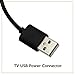 Chromecast USB Power Cable (Does NOT Include Chromecast Device) - Short Power Cable Designed to Power Your Google Chromecast HDMI Streaming Media Player from Your TV USB Port (2 Pack)