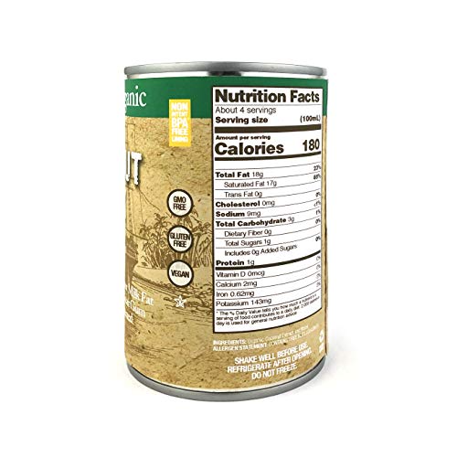 Nature's Greatest Foods, Organic Coconut Milk, No Guar Gum, Unsweetened, 13.5 Ounce (Pack of 12) - Thumbnail 2