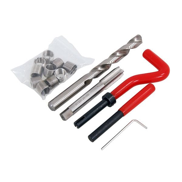 Neilsen CT2746 15pc M12 Thread Repair Kit M12 x 1.25 x 16.3mm with Break Pin Tool Twist Drill and Tap
