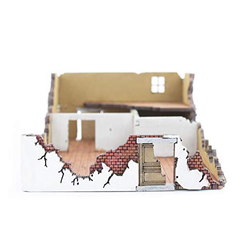 War World Gaming World at War Zerstörtes Haus 1 aus MDF 15mm Maßstab - WW1 WW2 Wargame Gelände Geländebau Gebäude… – Bild 7