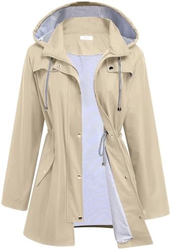 Amazon.com: Mzkdieey Womens Fleece Lined Waterproof Raincoat
