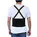 Tuff Bros® Economy Elastic Back Brace Lumbar Support Belt Adjustable Straps - Black (XX-Large (44