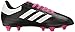 adidas Performance Kids' Goletto VI J Firm Ground Soccer Cleats, Black/White/Shock Pink, 3 Medium US Little Kid