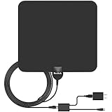 Besitek TV antenna 50 Mile Range Amplified HDTV Antenna, with Detachable Amplifier Signal Booster for the Highest Performance and 10 Feet Coaxial Cable