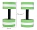 Water Dumbells,Eamber Aqua Fitness Barbells Exercise Hand Bars,Set of 2 Foam Dumbbells (Green)