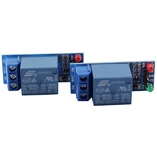 Magic&shell 2PCS 1 Channel 5V Relay 1 Road Low Level Trigger Relay Module Extension Board for SCM Household Appliance Control DIY - Thumbnail 3
