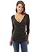 PattyBoutik Women's V Neck Embellish Buckle Wrap Blouse