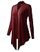 ALL FOR YOU Women's Soft Drape Cardigan Long Sleeve Wine XXX-Large