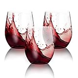 SUT Clear Disposable Wine Glasses Stemless, 12oz