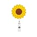 Heyah Sunflower Badge Reel Holder, Accurate Stitching, Reinforced Strap, Easy Retracting, Retractable Badge Holder with Alligator Clip, Perfect Gifts for Women Nurse