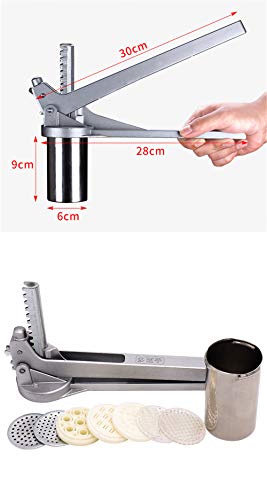 VolksRose Stainless Steel Noodle Maker with 7 Models, Manual Pasta Maker, Fresh Noodles Press Pasta Spaghetti Making Machine, Vegetable Fruit Juicer Kitchen Tool Accessories #3 - Thumbnail 5