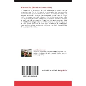 Manzanilla (Matricaria recutita): Deficiencia hídrica y fertilización nitrogenada (Spanish Edition)