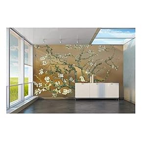 Gold Almond Blossom by Vincent Van Gogh - Wall Mural, Removable Sticker, Home Decor - 66x96 inches