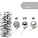 Emopeak 24Pcs Mini Christmas Balls Ornaments for Xmas Christmas Tree - 1.2 Inch Shatterproof Christmas Tree Decorations Hanging Ball for Holiday Wedding Party Decoration Silver