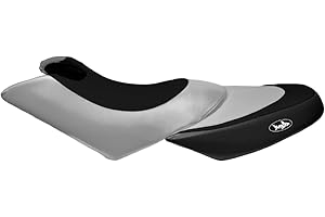BlackTip Jetsports Vinyl Seat Cover Compatible with SeaDoo 02-06 GTX 4-Tec,SC,LTD SC / 05-09 RXT, RXT-X 255/03-08 Wake 155/215 / 02-03 GTX DI (Gray/Black)